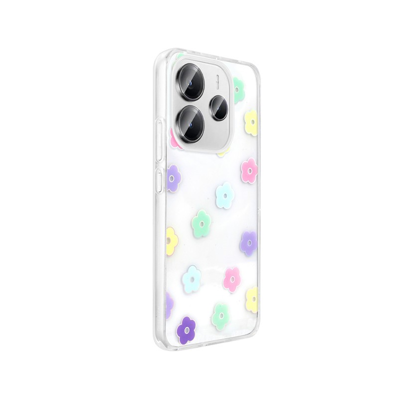 Bal-z Xiaomi Redmi Note 14 4G Kılıf Şeffaf Figürlü Zore Folk Sert Kapak