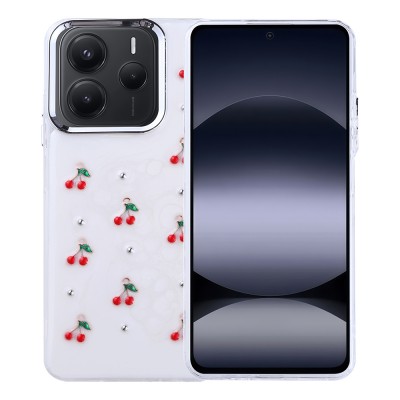 Bal-z Xiaomi Redmi Note 14 5G Kılıf Airbag Tasarımlı Simli Şeffaf Zore Kutup Kapak