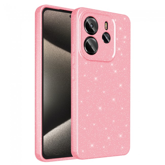 Xiaomi Redmi Note 14 5G Kılıf Kamera Korumalı Simli Lüks Zore Koton Kapak