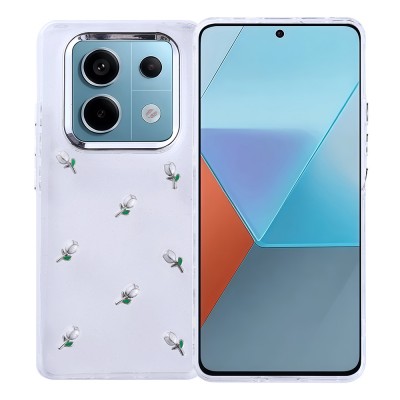 Bal-z Xiaomi Redmi Note 14 Pro 4G Kılıf Airbag Tasarımlı Simli Şeffaf Zore Kutup Kapak