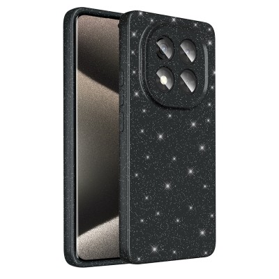 Bal-z Xiaomi Redmi Note 14 Pro 4G Kılıf Kamera Korumalı Simli Lüks Zore Koton Kapak