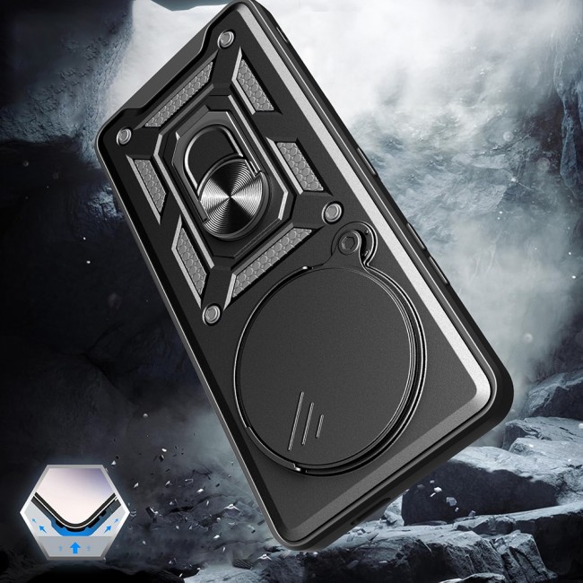 Xiaomi Redmi Note 14 Pro 4G Kılıf Magnetik Standlı Kamera Korumalı Zore Sürgülü Vega Kapak Xiaomi Redmi Note 14 Pro 4G Kılıf Magnetik Standlı Kamera Korumalı Zore Sürgülü Vega Kapak