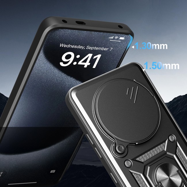 Xiaomi Redmi Note 14 Pro 4G Kılıf Magnetik Standlı Kamera Korumalı Zore Sürgülü Vega Kapak Xiaomi Redmi Note 14 Pro 4G Kılıf Magnetik Standlı Kamera Korumalı Zore Sürgülü Vega Kapak