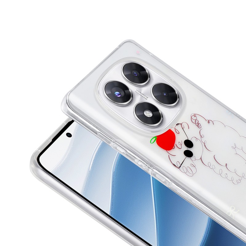 Bal-z Xiaomi Redmi Note 14 Pro 4G Kılıf Şeffaf Figürlü Zore Folk Sert Kapak