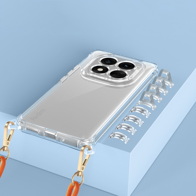 Bal-z Xiaomi Redmi Note 14 Pro 5G Kılıf Airbagli Takılabilir Askı Aparatlı  Snap Silikon Kapak