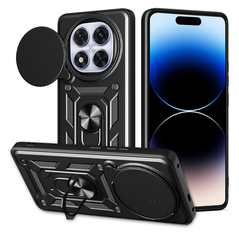 Bal-z Xiaomi Redmi Note 14 Pro Plus Kılıf Magnetik Standlı Kamera Korumalı Zore Sürgülü Vega Kapak