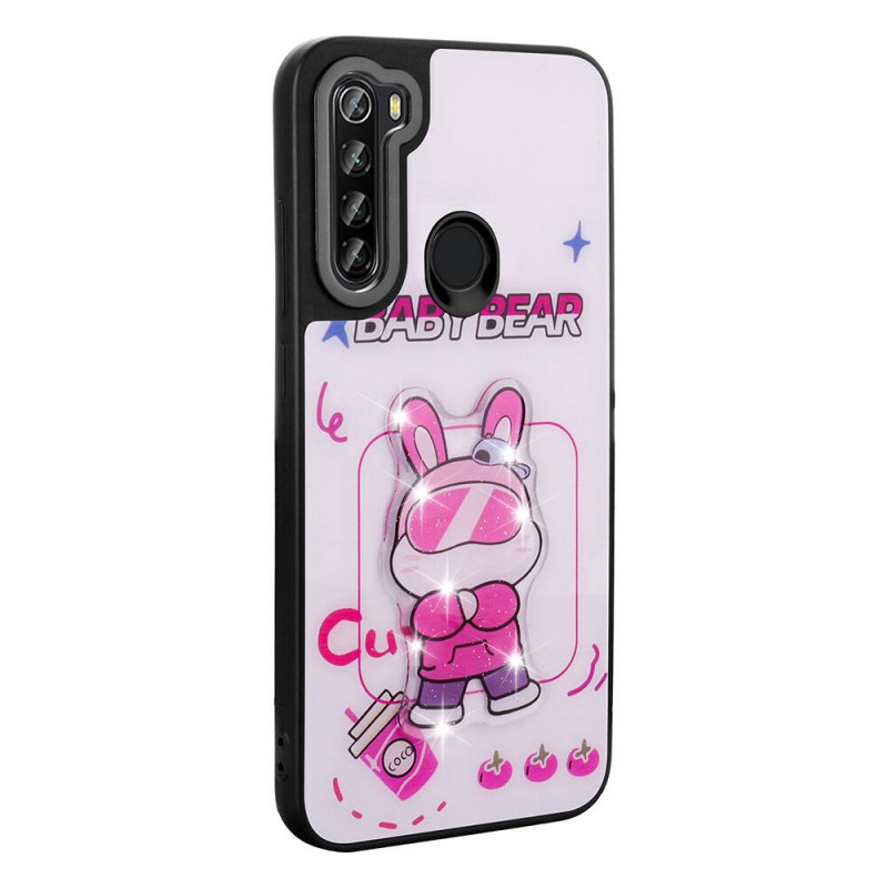 Bal-z Xiaomi Redmi Note 8 Kılıf Parlayan Kabartmalı İkonik Figürlü  Amas Silikon Kapak