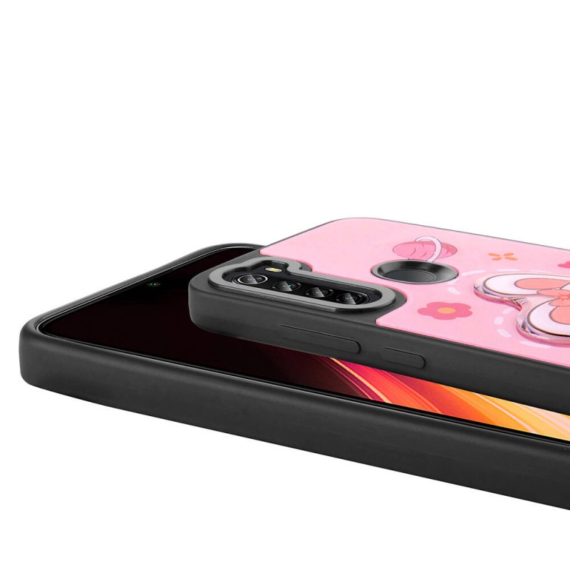 Bal-z Xiaomi Redmi Note 8 Kılıf Parlayan Kabartmalı İkonik Figürlü  Amas Silikon Kapak