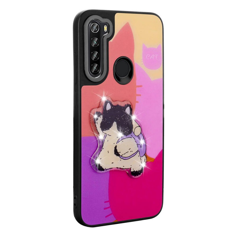 Bal-z Xiaomi Redmi Note 8 Kılıf Parlayan Kabartmalı İkonik Figürlü  Amas Silikon Kapak