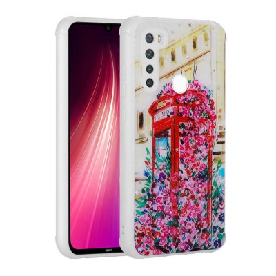 Bal-z Xiaomi Redmi Note 8 Kılıf Simli Desenli Kamera Korumalı Parlak  Popy Kapak