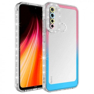Xiaomi Redmi Note 8 Kılıf Simli ve Renk Geçiş Tasarımlı Lens Korumalı Zore Park Kapak Xiaomi Redmi Note 8 Kılıf Simli ve Renk Geçiş Tasarımlı Lens Korumalı Zore Park Kapak