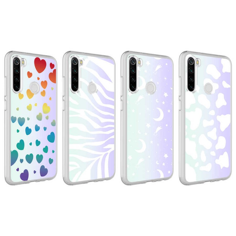 Bal-z Xiaomi Redmi Note 8 Kılıf  M-Blue Desenli Kapak