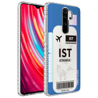 Bal-z Xiaomi Redmi Note 8 Pro Kılıf Airbag Kenarlı Renkli Desenli Silikon  Elegans Kapak