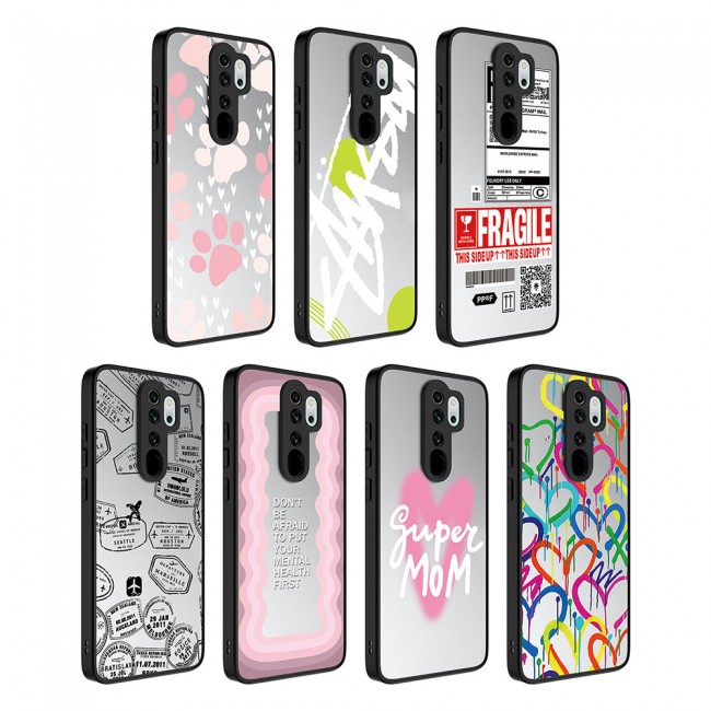 Xiaomi Redmi Note 8 Pro Kılıf Aynalı Desenli Kamera Korumalı Parlak Zore Mirror Kapak Xiaomi Redmi Note 8 Pro Kılıf Aynalı Desenli Kamera Korumalı Parlak Zore Mirror Kapak