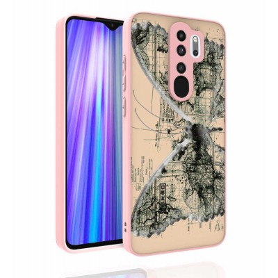 Bal-z Xiaomi Redmi Note 8 Pro Kılıf Desenli Kamera Korumalı Parlak  Nora Kapak