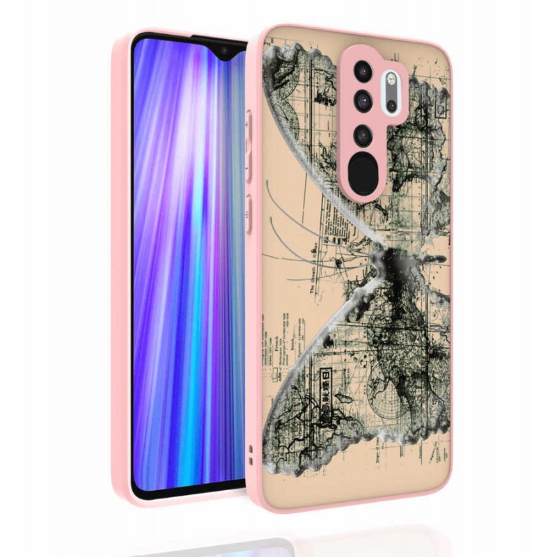 Bal-z Xiaomi Redmi Note 8 Pro Kılıf Desenli Kamera Korumalı Parlak  Nora Kapak