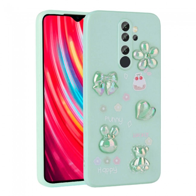 Xiaomi Redmi Note 8 Pro Kılıf Kabartma Figürlü Parlak Zore Toys Silikon Kapak Xiaomi Redmi Note 8 Pro Kılıf Kabartma Figürlü Parlak Zore Toys Silikon Kapak