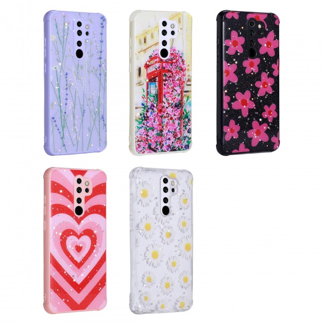 Xiaomi Redmi Note 8 Pro Kılıf Simli Desenli Kamera Korumalı Parlak Zore Popy Kapak Xiaomi Redmi Note 8 Pro Kılıf Simli Desenli Kamera Korumalı Parlak Zore Popy Kapak