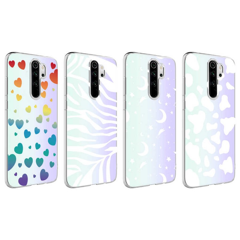 Bal-z Xiaomi Redmi Note 8 Pro Kılıf  M-Blue Desenli Kapak