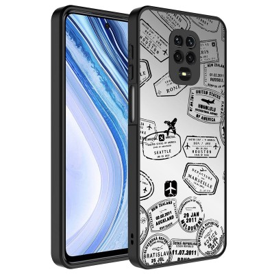 Bal-z Xiaomi Redmi Note 9S Kılıf Aynalı Desenli Kamera Korumalı Parlak  Mirror Kapak