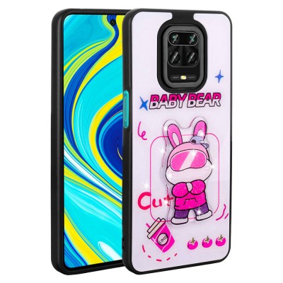 Bal-z Xiaomi Redmi Note 9S Kılıf Parlayan Kabartmalı İkonik Figürlü  Amas Silikon Kapak