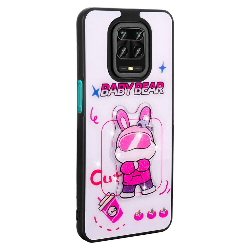 Bal-z Xiaomi Redmi Note 9S Kılıf Parlayan Kabartmalı İkonik Figürlü  Amas Silikon Kapak