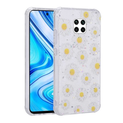 Bal-z Xiaomi Redmi Note 9S Kılıf Simli Desenli Kamera Korumalı Parlak  Popy Kapak