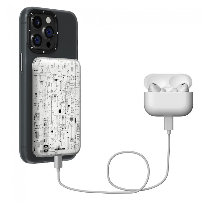 Youngkit Tech Hızlı Şarj Özellikli Wireless Powerbank 15W 5000mAh Youngkit Tech Hızlı Şarj Özellikli Wireless Powerbank 15W 5000mAh