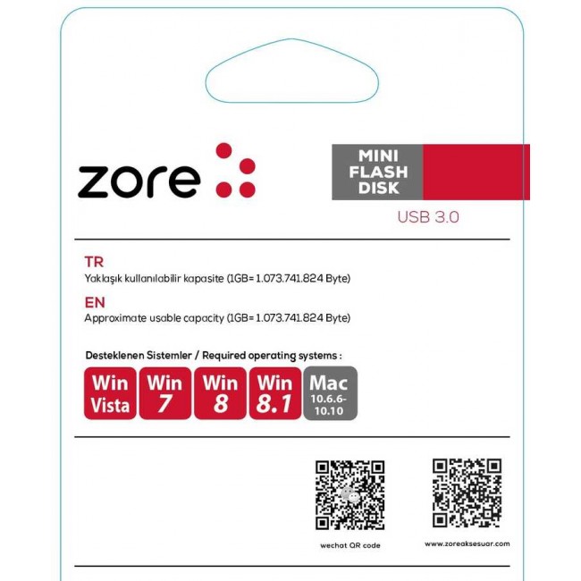 Zore 3.0 Metal Mini Flash Disk 64 GB Zore 3.0 Metal Mini Flash Disk 64 GB