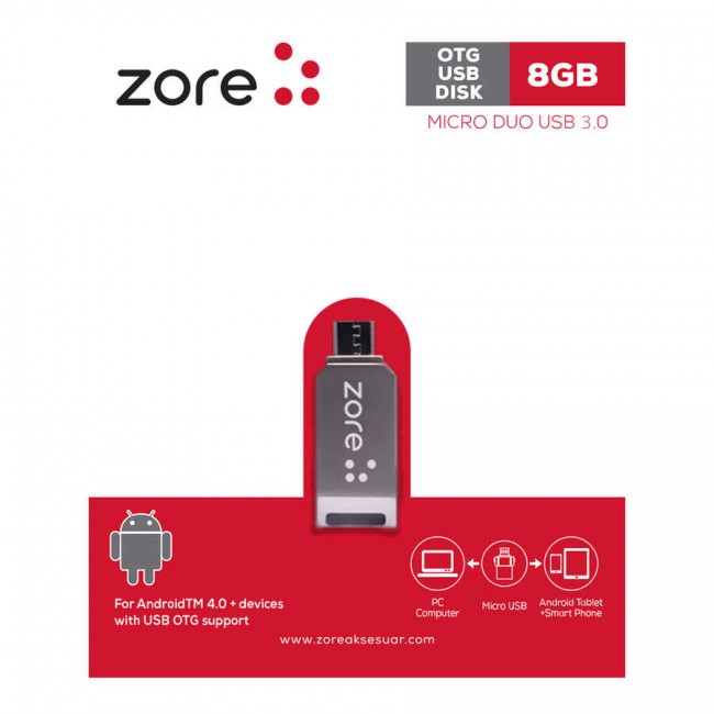 Zore 3.0 Micro Metal OTG 8 GB Zore 3.0 Micro Metal OTG 8 GB