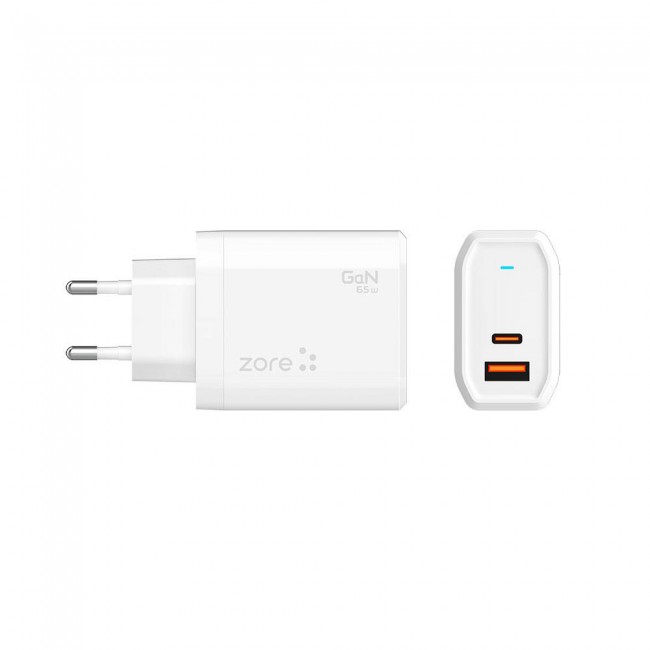 Zore Always-01 GaN Tech Type-C PD4.0 USB-A QC3.0 Hızlı Şarj Özellikli Seyahat Şarj Başlığı 65W Zore Always-01 GaN Tech Type-C PD4.0 USB-A QC3.0 Hızlı Şarj Özellikli Seyahat Şarj Başlığı 65W