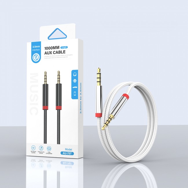 Zore AU-707 Örgü Tasarımlı Aux Audio Kablo 3.5mm 1m Zore AU-707 Örgü Tasarımlı Aux Audio Kablo 3.5mm 1m