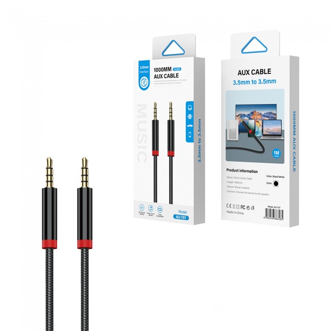 Zore AU-707 Örgü Tasarımlı Aux Audio Kablo 3.5mm 1m Zore AU-707 Örgü Tasarımlı Aux Audio Kablo 3.5mm 1m