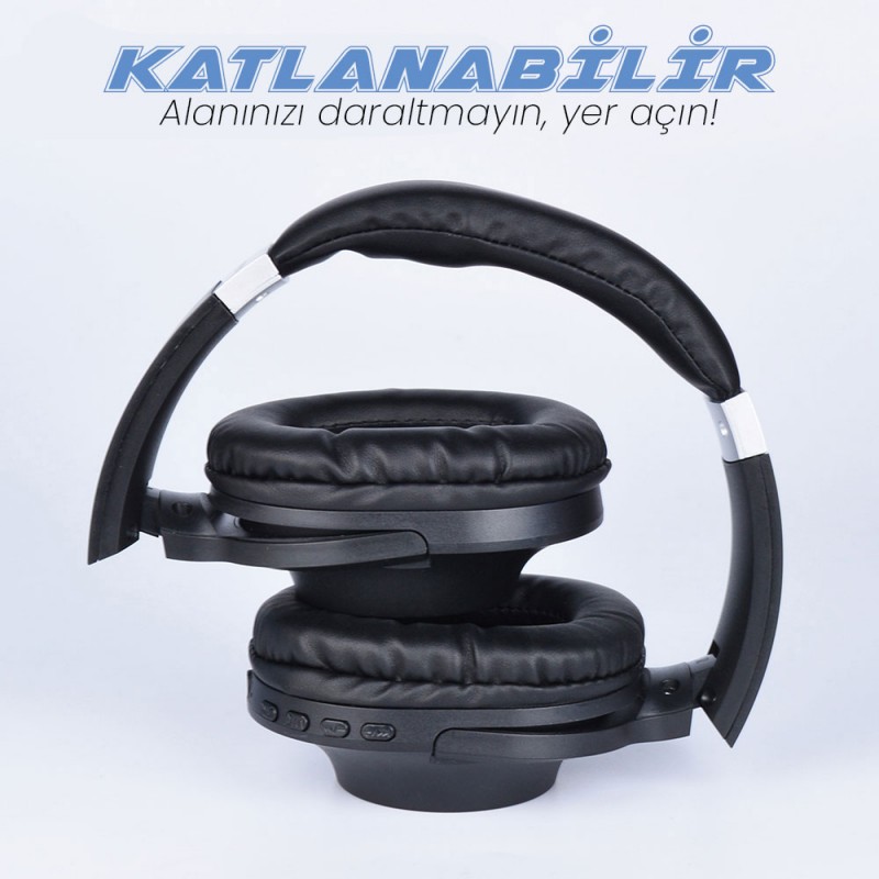 Bal-z  BT850 Ayarlanabilir ve Katlanabilir 90 Derece Dönebilen Kulak Üstü Bluetooth Kulaklık