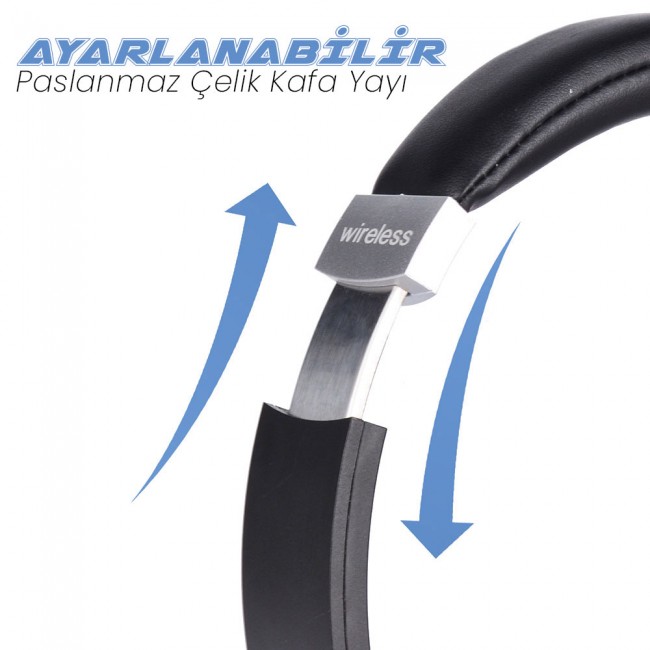 Zore BT850 Ayarlanabilir ve Katlanabilir 90 Derece Dönebilen Kulak Üstü Bluetooth Kulaklık Zore BT850 Ayarlanabilir ve Katlanabilir 90 Derece Dönebilen Kulak Üstü Bluetooth Kulaklık