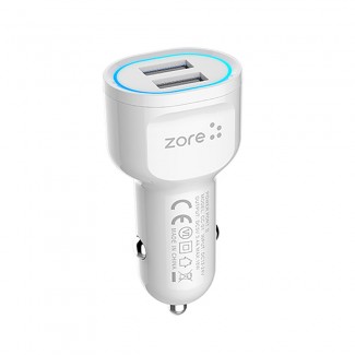 Zore CC-01 Hızlı Şarj Özellikli LED Işıklı Dual USB Araç Şarj Başlığı 18W Zore CC-01 Hızlı Şarj Özellikli LED Işıklı Dual USB Araç Şarj Başlığı 18W
