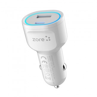 Zore CC-02 Hızlı Şarj Özellikli LED Işıklı QC 3.0 USB-A ve Type-C PD Araç Şarj Başlığı PD 20W Zore CC-02 Hızlı Şarj Özellikli LED Işıklı QC 3.0 USB-A ve Type-C PD Araç Şarj Başlığı PD 20W