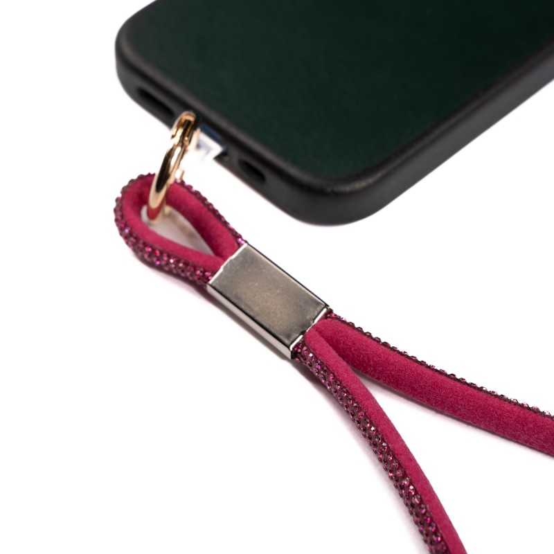 Bal-z  Cep Telefonu Yarım Taşlı Halat İp Cep Telefonu El Askısı 40cm