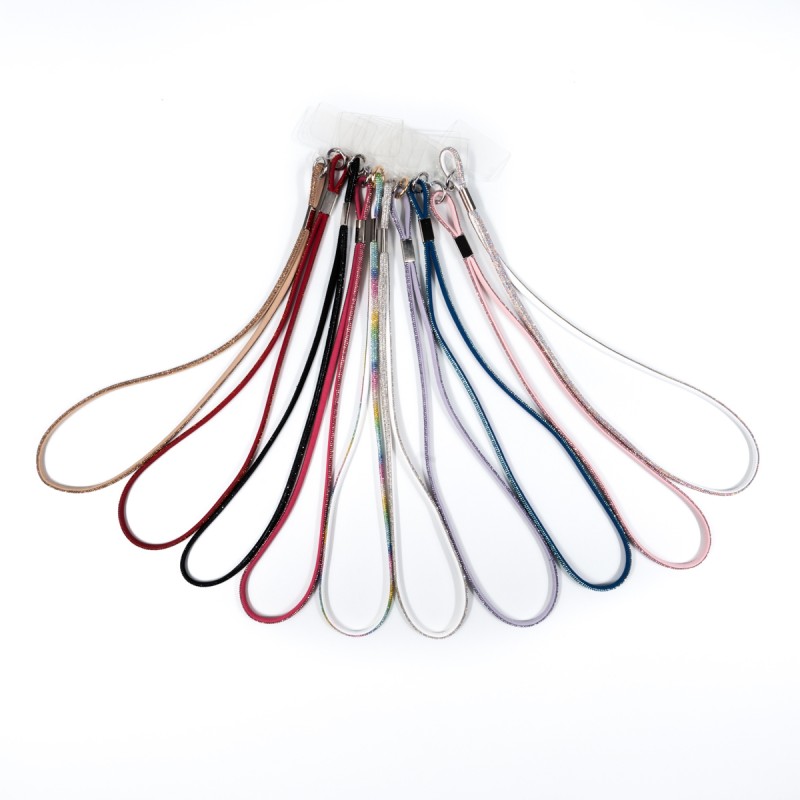 Bal-z  Cep Telefonu Yarım Taşlı Halat İp Cep Telefonu El Askısı 95cm