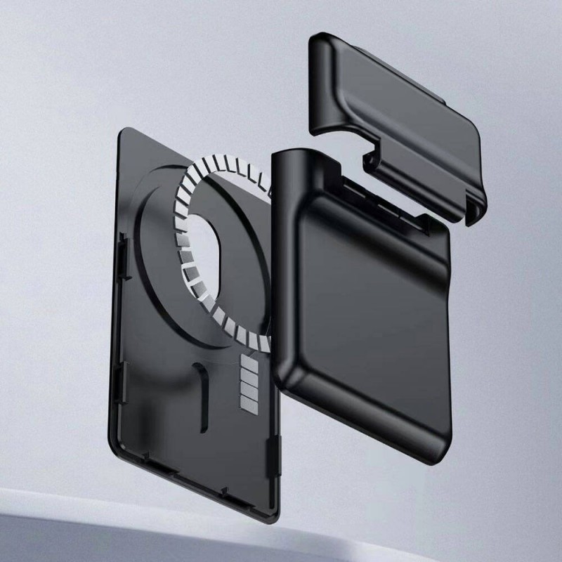 Bal-z  CRD-05 Sade Tasarımlı 2 Hazneli PU Magnetik Standlı Kartlık