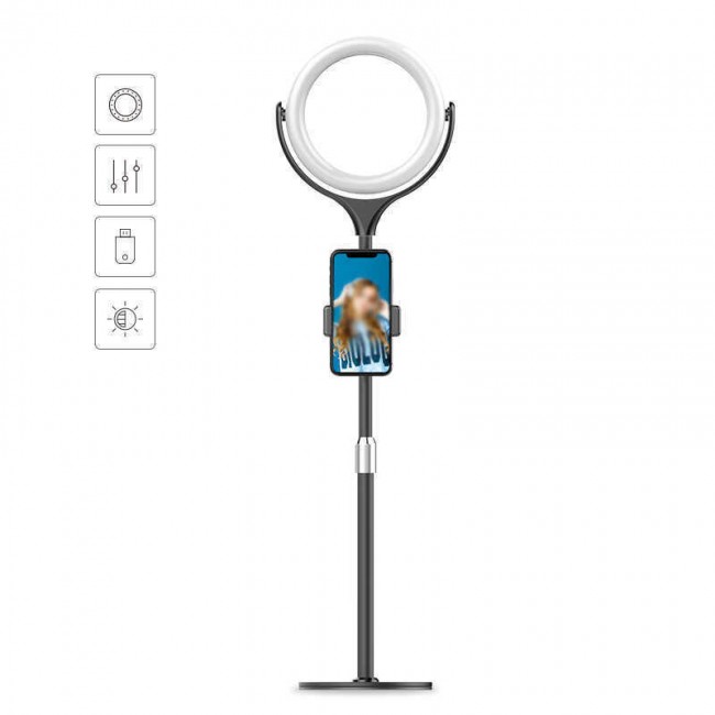 Zore F-537 30 Cm Işıklı Telefon Tutucu Ring Light Zore F-537 30 Cm Işıklı Telefon Tutucu Ring Light