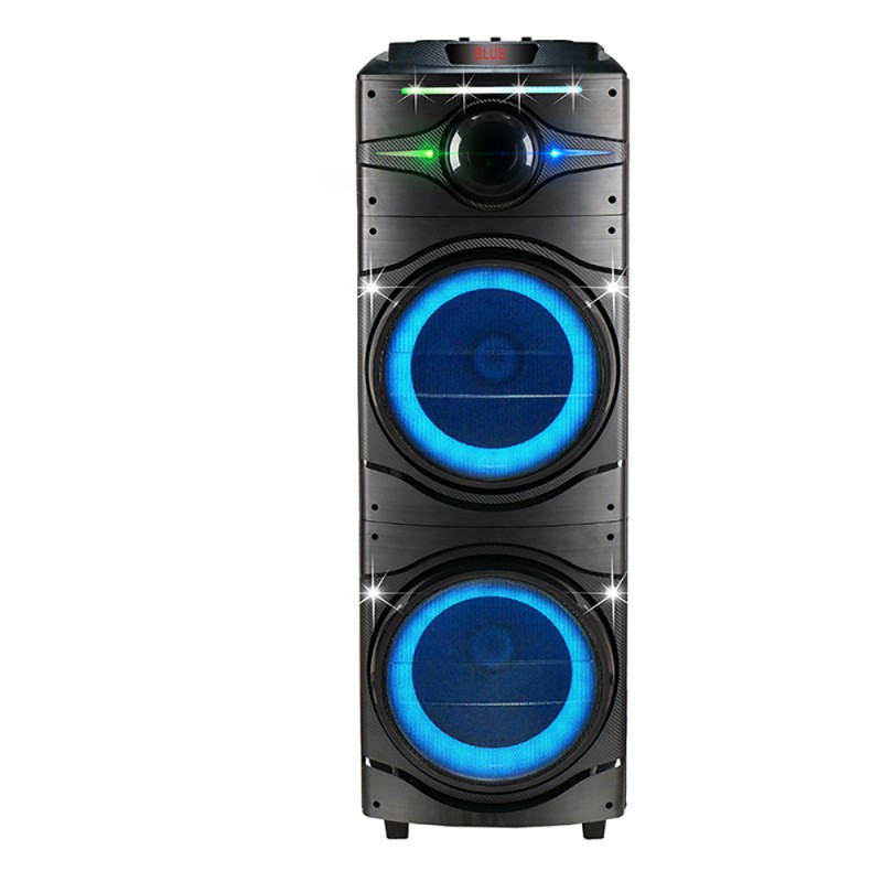 Bal-z  GD-2016 Dijital LED Göstergeli FM Radyolu Mikrofonlu RGB TWS Çift 12 inç Stereo Bass Kablosuz Karaoke Hoparlör