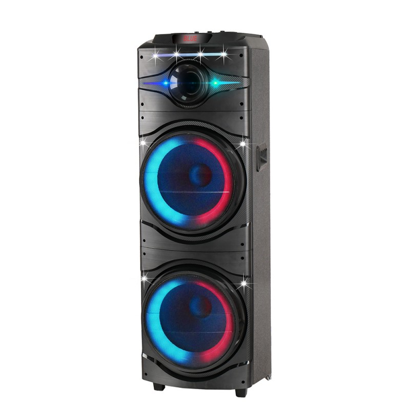 Bal-z  GD-2016 Dijital LED Göstergeli FM Radyolu Mikrofonlu RGB TWS Çift 12 inç Stereo Bass Kablosuz Karaoke Hoparlör