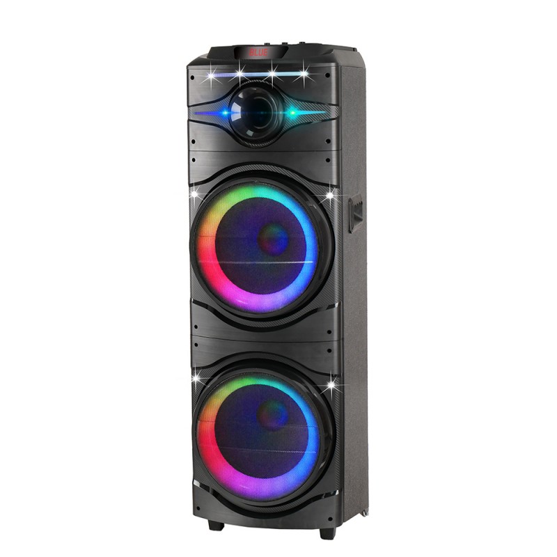 Bal-z  GD-2016 Dijital LED Göstergeli FM Radyolu Mikrofonlu RGB TWS Çift 12 inç Stereo Bass Kablosuz Karaoke Hoparlör