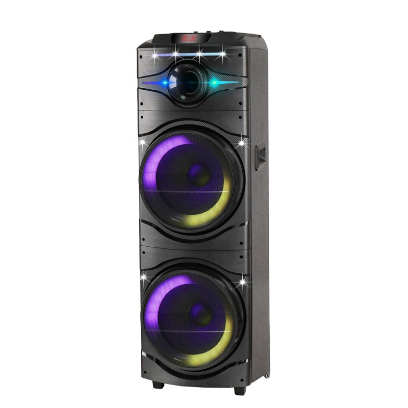Bal-z  GD-2016 Dijital LED Göstergeli FM Radyolu Mikrofonlu RGB TWS Çift 12 inç Stereo Bass Kablosuz Karaoke Hoparlör