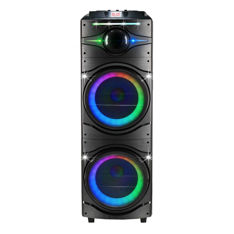 Bal-z  GD-2016 Dijital LED Göstergeli FM Radyolu Mikrofonlu RGB TWS Çift 12 inç Stereo Bass Kablosuz Karaoke Hoparlör