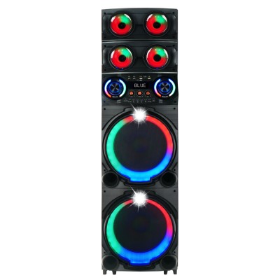 Bal-z  GD-2126 Dijital LED Göstergeli FM Radyolu Mikrofonlu RGB TWS Çift 12 inç Stereo Bass Kablosuz Karaoke Hoparlör