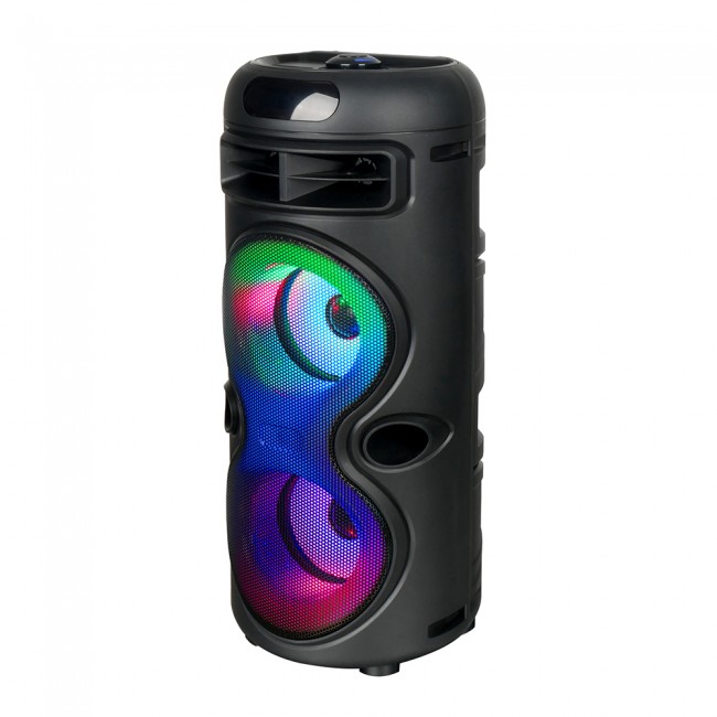 Zore GD-2402 Dijital LED Göstergeli FM Radyolu Mikrofonlu RGB TWS Çift 4 inç Stereo Bass Kablosuz Karaoke Hoparlör Zore GD-2402 Dijital LED Göstergeli FM Radyolu Mikrofonlu RGB TWS Çift 4 inç Stereo Bass Kablosuz Karaoke Hoparlör