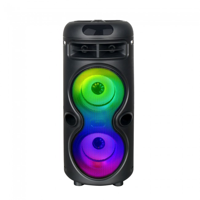 Zore GD-2402 Dijital LED Göstergeli FM Radyolu Mikrofonlu RGB TWS Çift 4 inç Stereo Bass Kablosuz Karaoke Hoparlör Zore GD-2402 Dijital LED Göstergeli FM Radyolu Mikrofonlu RGB TWS Çift 4 inç Stereo Bass Kablosuz Karaoke Hoparlör