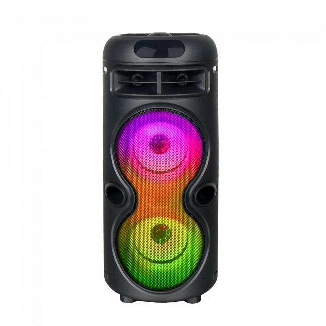 Zore GD-2402 Dijital LED Göstergeli FM Radyolu Mikrofonlu RGB TWS Çift 4 inç Stereo Bass Kablosuz Karaoke Hoparlör Zore GD-2402 Dijital LED Göstergeli FM Radyolu Mikrofonlu RGB TWS Çift 4 inç Stereo Bass Kablosuz Karaoke Hoparlör